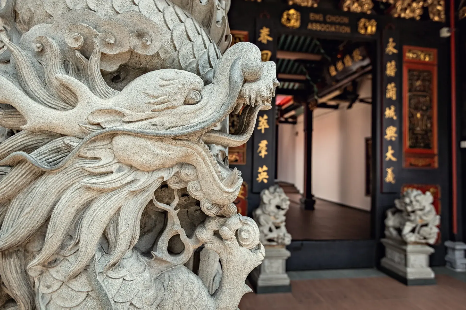 Dragon Decoration Chinese Temple Malaysia